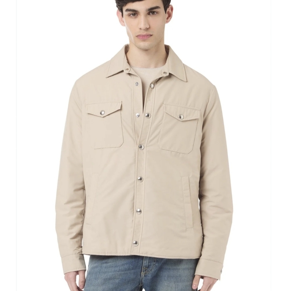 Eleventy Loro Piana Men’s Over Shirt Jacket US 38 Medium / EU 48 Beige Sand